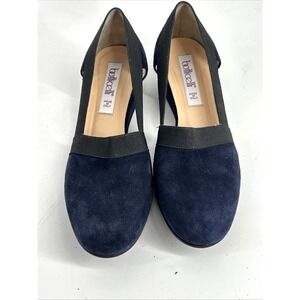 Botticelli women's navy blue suede shoes with elastic straps 37 1/2 (7.5)